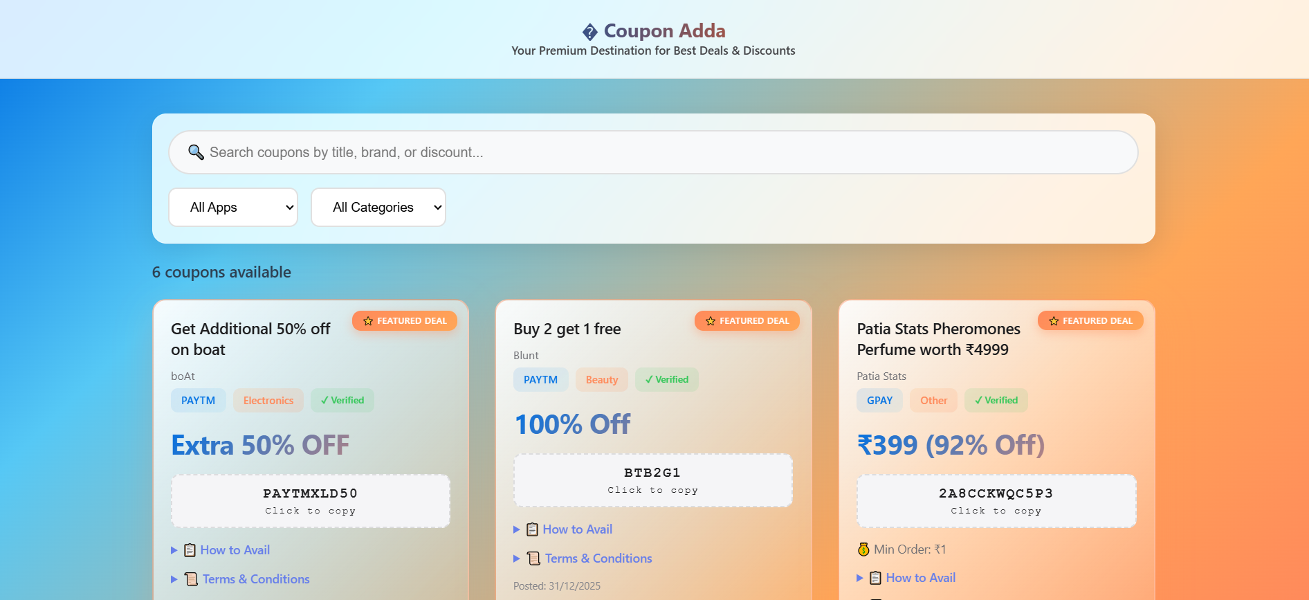 Couponaadda - Coupon and Deals Platform