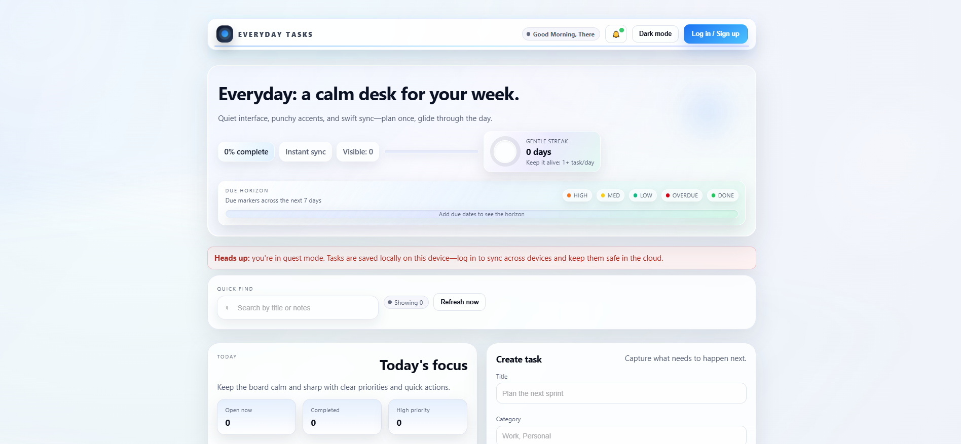 Everyday Tasks - Task Tracker Application